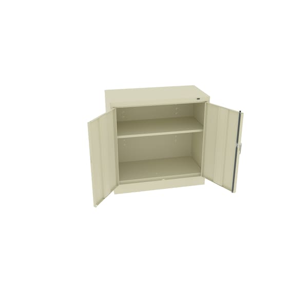 Welded Under-Counter Hgt Storage Cabinet, 36"Wx24"Dx36"H, Chmpgn/Putty